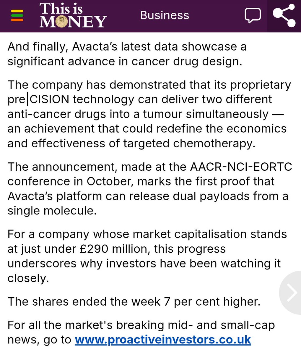 JStonker's tweet photo. A little spot for #AVCT published on This Is Money just now

https://t.co/I6GvdXWLiX https://t.co/8SPcNXL0P5