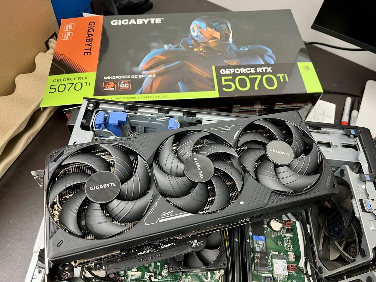 Installing a new video card for the Marketing Team.