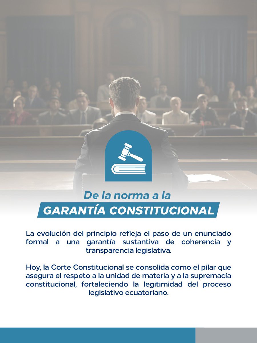 📘 ¿Sabías que un principio aparentemente técnico puede definir la coherencia de la legislación en Ecuador? 🇪🇨

¡La unidad de materia es precisamente eso! Te contamos más detalles en nuestro #AnálisisLegal, un aporte de Francisco Ticina, of counsel de nuestra firma.