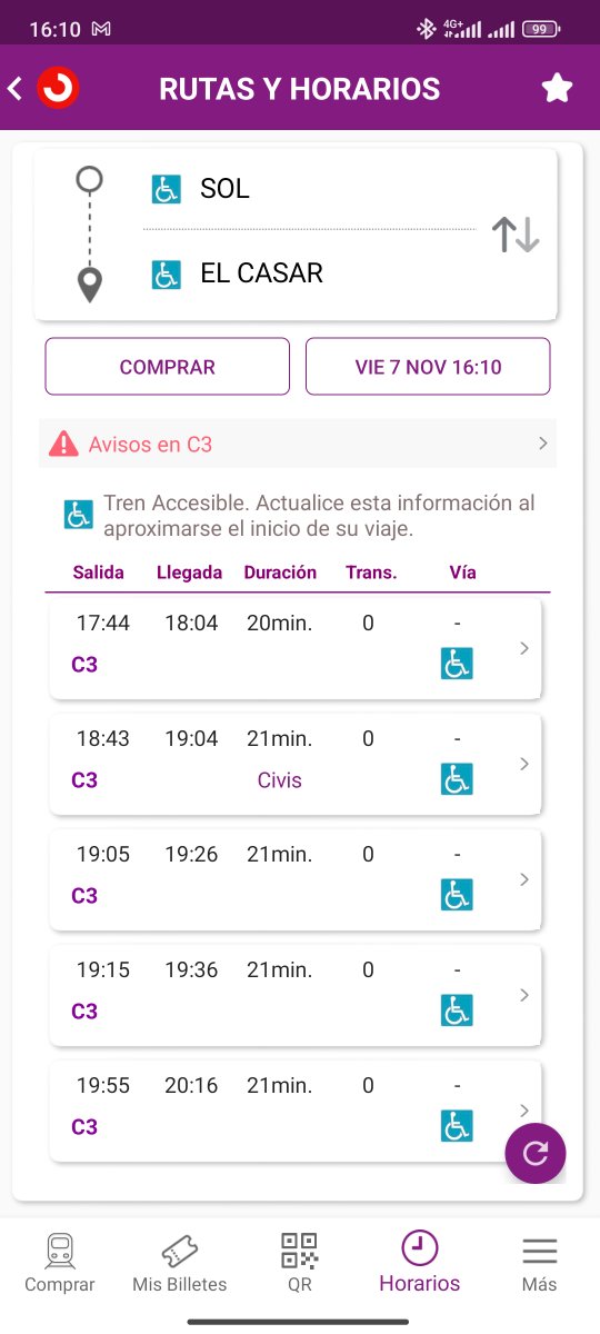 cuatroroses's tweet photo. @CercaniasMadrid hola. Próximo tren desde Sol a El Casar? Es esto correcto? https://t.co/OgqIJ3g0vw