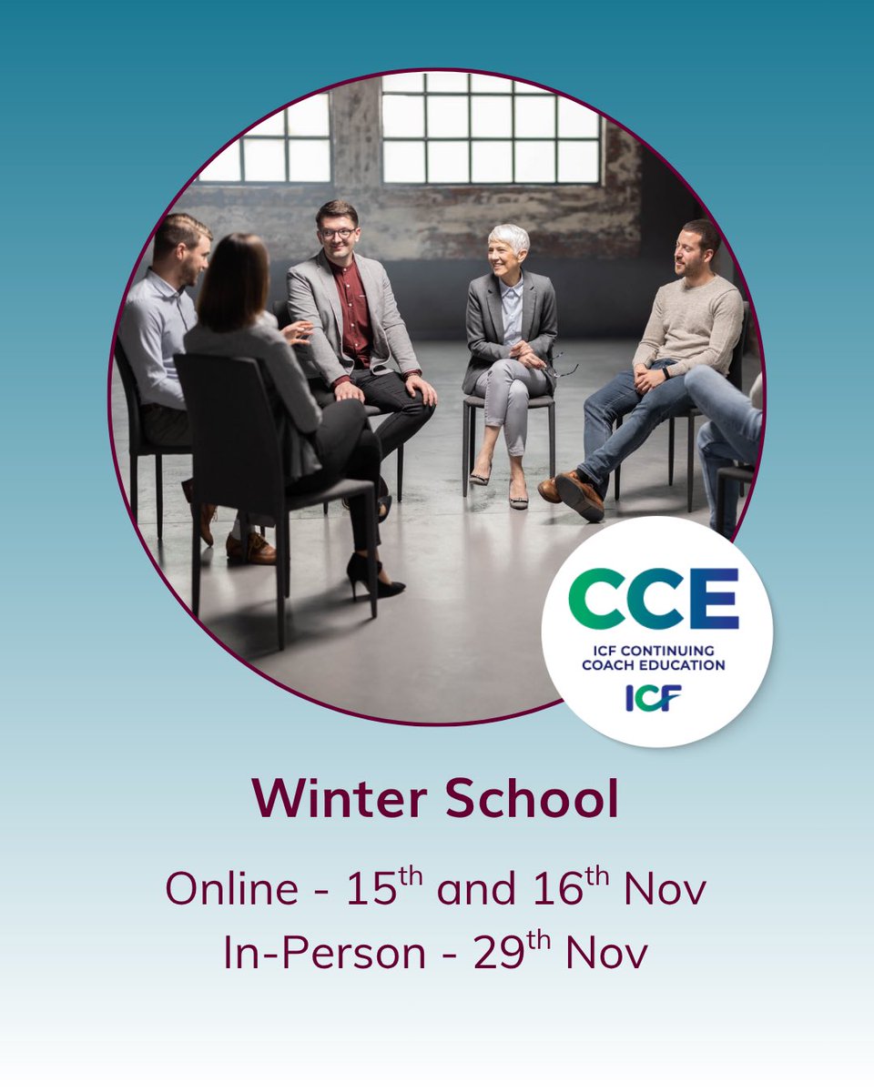CoachingDevelop's tweet image. ❄️ Welcome to Winter School! ❄️

Build your CCEU’s and connect with like-minded colleagues, share your coaching challenges and experiences. Based on our highly successful Action Learning Sets.

🧑‍💻 More info and to sign up: coachingdevelopment.com/winter-school
