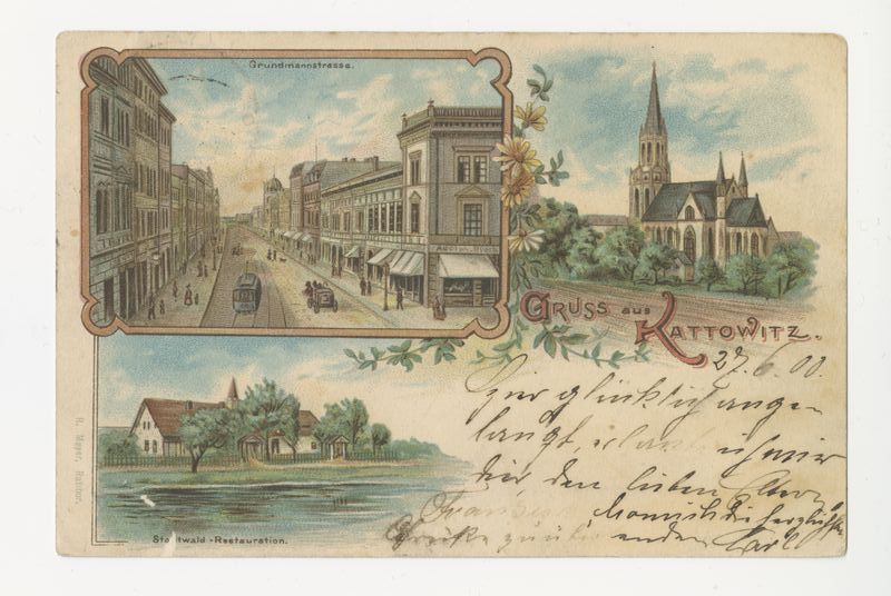 Fana43124688's tweet photo. 🖼 #Kattowitz/#Katowice im Jahr 1900; Marienkirche und Restaurant. Postkarte aus der Sammlung des @mhkce
#Schlesien https://t.co/gWF6GQkXCz