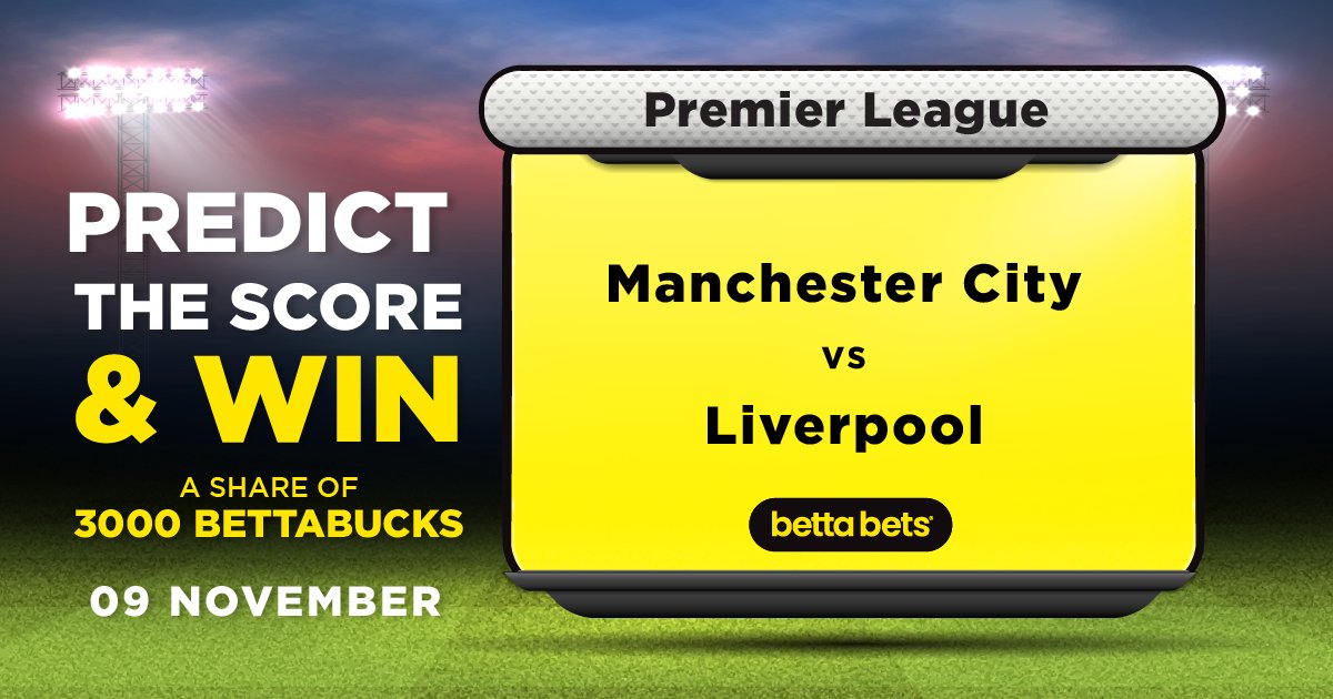 Bettabetsonline's tweet image. #Azikhale – It’s Premier League Showtime!
 
Manchester City takes on Liverpool in a clash that could shake up the table. Who’s got the edge this time? Predict the final score and you could win a share of 3,000 Bettabucks!
 
Drop your prediction before kick-off on 9 November 2025…