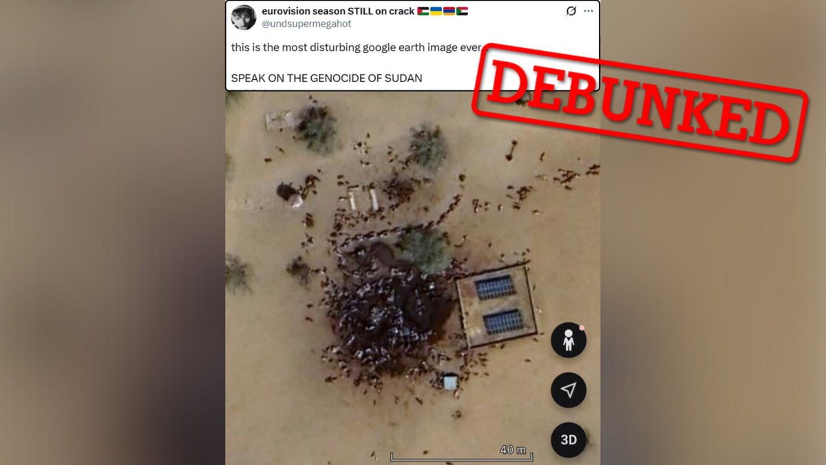 FRANCE24's tweet photo. How a satellite image allegedly showing atrocities in Sudan was misinterpreted
➡️ https://t.co/73sH9h2Rv5 https://t.co/W0ctce3YLa