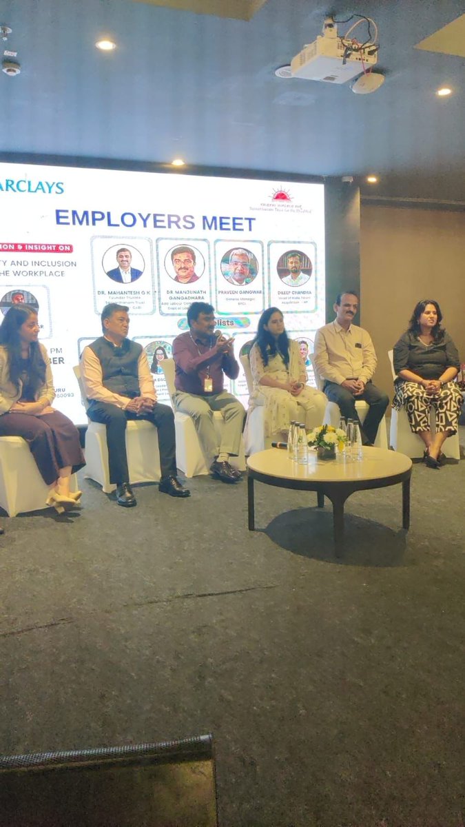 Samarthanam Trust &amp; Barclays successfully hosted an Employers' Meet to boost PWD employment. Topics like increasing PWD staff, adopting ESG/SDG practices, &amp; the proposed Bill for job/education reservations for persons with disabilities. A strong commitment to inclusion was shown!