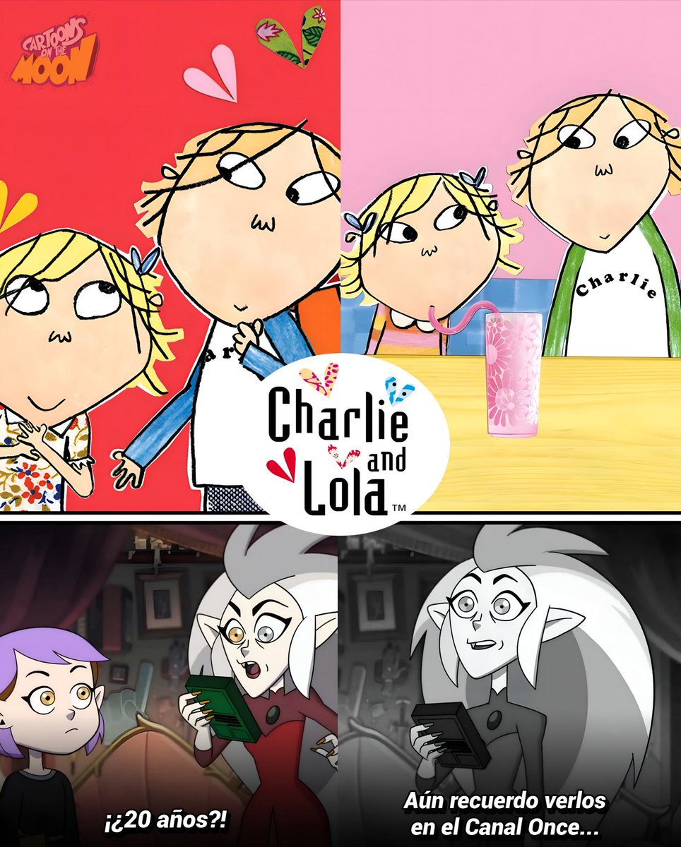 CartoonsOTMoon's tweet image. Un día como hoy hace 20 AÑOS, se estrenó la serie animada "Charlie y Lola"