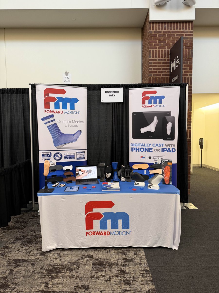 FDMMedical's tweet photo. 👣We are live at 3 conferences this weekend! 
- #CPMA Symposium @CTPodiatrists🦶
- Twin Cities Foot &amp; Ankle Conf.  @mnpma_official🦶
- #Sanibel Conf. @PodInstitute🦶

Come see why so many #podiatrists choose us for #customorthotic/#AFO solutions! #ForwardMotionMedical #Podiatry https://t.co/BfAq3htt4w