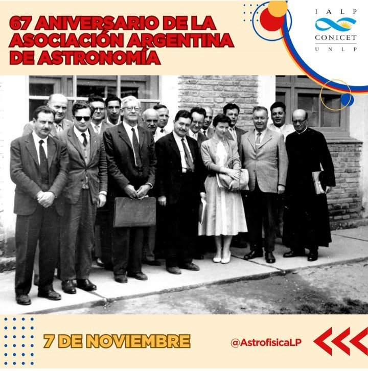 Hoy celebramos por primera vez el cumpleaños de la Asociación Argentina de Astronomía...¡ 67 años!
Hasta la Asamblea de este año no se contaba con una fecha precisa de constitución formal de la AAA. Fue posible gracias a la revisión de documentos históricos. 

<a href="/AstronomiaAr/">Asociación Argentina de Astronomía</a>