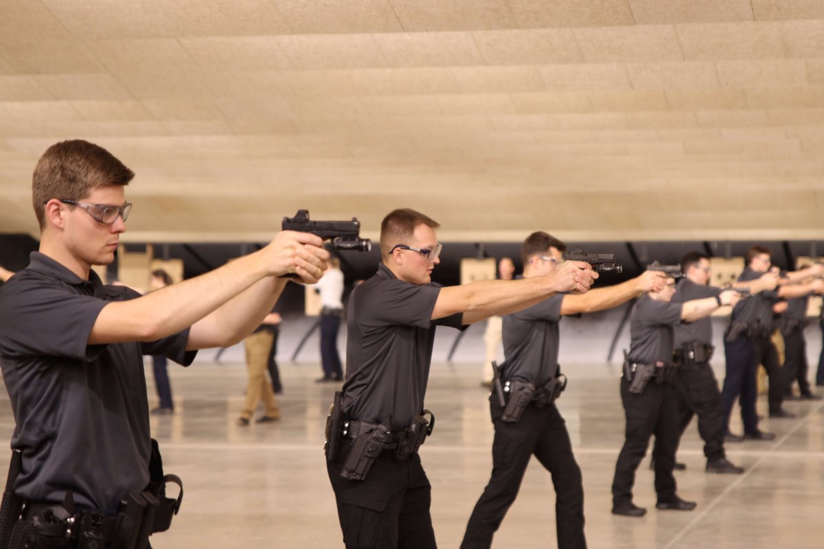 siouxfallspd's tweet image. Week 2 of police recruit training saw a wide variety of topics. The recruit officers spent time on the range learning about firearm safety, they experienced the effects of pepper spray, ethics, and first aid.
