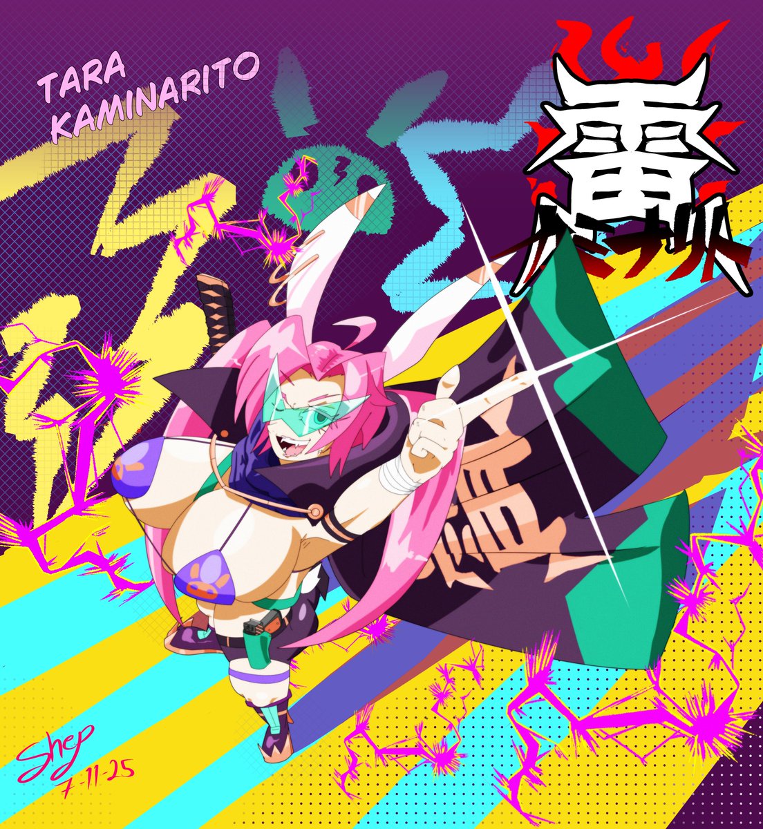 SheppySheps_VT's tweet photo. Resurrecting myself to show off this art. It's Tara Kaminarito. It was a style study on Gurren Lagann. Okay bye. https://t.co/v3TaZvjUlV