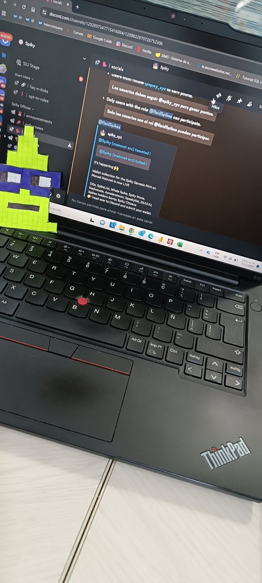 Today, during my workday, I'm always with the best partner, my spiky bro, and also keeping an eye on the latest updates for this great project. <a href="/spiky_xyz/">Spiky (mainnet arc)</a> .