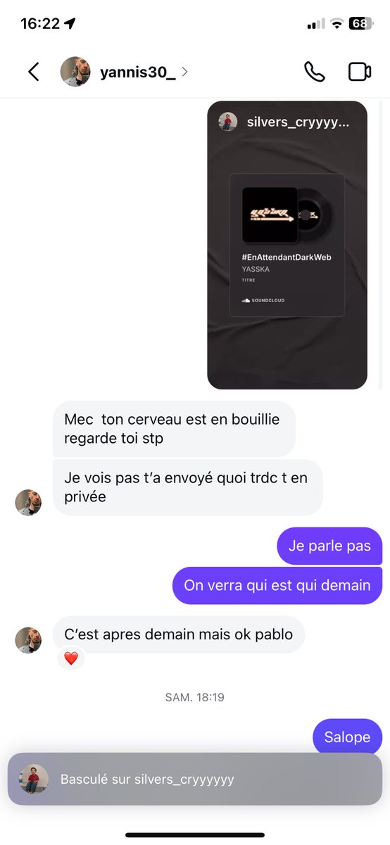 SilverSCry94's tweet image. “Sois present” sale lache t’es mort “sois present”