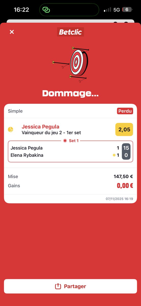 DoridotSimon's tweet photo. @Betclic merci de rectifier ????? https://t.co/sOkC2mt46s