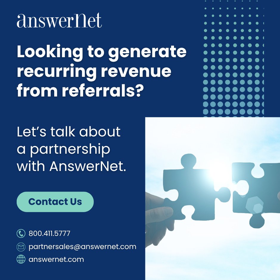 AnswerNet's tweet image. We help our contact center partners turn “not a fit” into monthly income. Inbound, outbound, AI chatbot, third-party verification—whatever your client needs. You refer. We deliver. You earn.

#BPO #BusinessReferrals #AnsweringService #Consulting #CallCenter #ContactCenter
