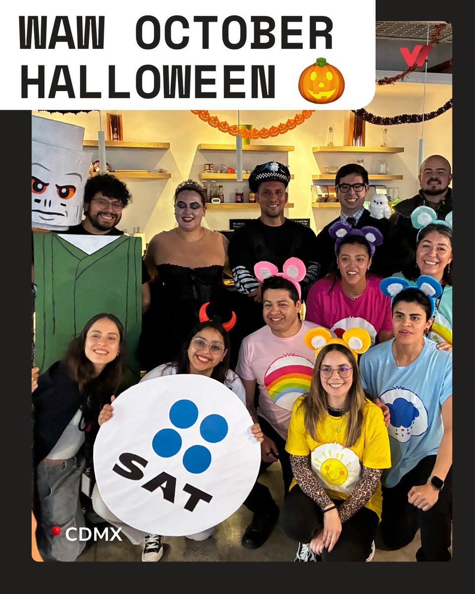 wizelineglobal's tweet image. What a boo-tiful October WAW 🎃  

Our teams in CDMX, GDL, Bogotá &amp;amp; Medellín celebrated with awesome costumes and a spooky pumpkin decorating contest. 👻✨  

Thanks to everyone who joined the fun 👏  

See all the highlights! 📸 

#Wizeline #LifeAtWizeline #Halloween