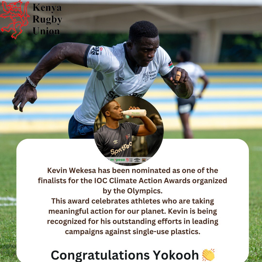 Congratulations, Kevin Wekesa, on being selected among the 15 finalists for the IOC Climate Action Awards 2025🌍👏

Your dedication to protecting our planet and driving positive change through sport continues to inspire us all.
