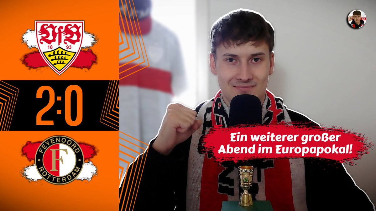afm_vfb's tweet photo. Ein weiterer großer Abend im Europapokal ⚪🏆🔴
VfB Stuttgart 2:0 Feyenoord Rotterdam
Spielfazit 👉 https://t.co/uPQSTmn5pk

#VfB #VfBFEY #VfBStuttgart #EuropaLeague #StuttgartInternational #Europapokal #AFMVfB https://t.co/cxXLQ1WGGB