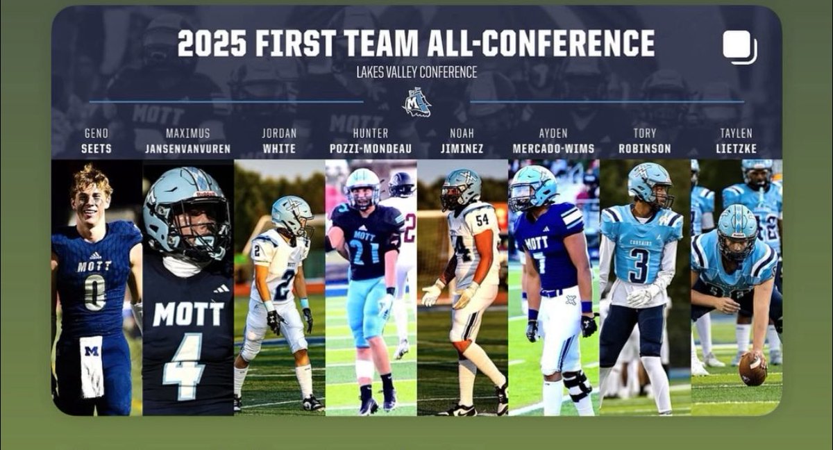 Blessed to be named 1st team all conference!! <a href="/TrajanASeay/">Tra’Jan Seay</a> <a href="/MottCorsairsFB/">Waterford Mott Football</a> <a href="/JayW_52/">J.Wade</a> <a href="/CoachBibbs52/">Jalon Bibbs</a> <a href="/CoachVitzthum/">Matt Vitzthum</a> <a href="/CoachDrewMunger/">Andrew Munger</a> <a href="/CoachGollman/">Marquez Gollman</a> <a href="/_coachbporter/">Ben Porter</a> <a href="/CoachWooster/">Scott Wooster</a> <a href="/2NICEQE/">Coach Quinton Edney</a> <a href="/CoachCHendricks/">Carter Hendricks</a>
