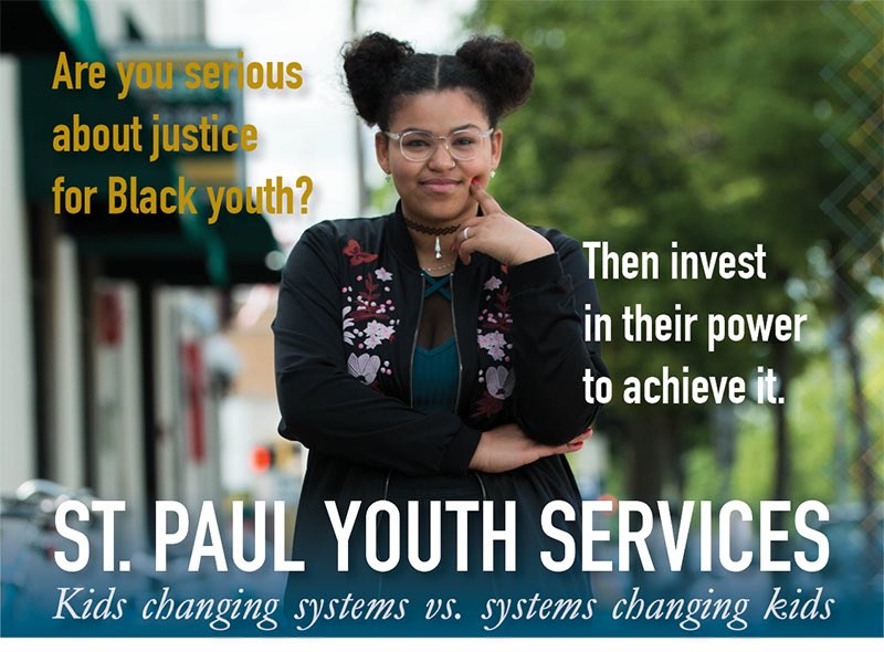 StPaulYouthSvcs's tweet image. At SPYS, our vision is a loving community where Black youth are safe to live fully and free. 🙌🏽

Our mission: to strengthen our community’s ability to engage and support Black youth through Smart, Fair &amp;amp; Loving℠ practices. 💛

DONATE TODAY: spys.org/donate