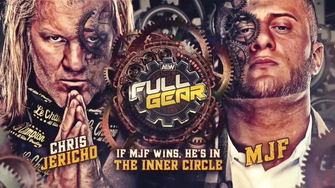 wrestle_hist's tweet photo. 11/7/2020  

MJF defeated Chris Jericho at Full Gear from Daily's Place in Jacksonville, Florida.  

#AEW #FullGear #MJF #MaxwellJacobFriedman #BetterThanYou #ChrisJericho #LeChampion #TheOcho https://t.co/0oMXwhdj3h