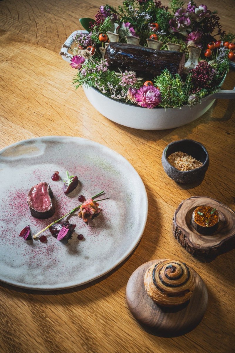 restmoorhall's tweet photo. // DORSET SIKA DEER // beetroot, elderberry and hen of the woods, ragout and whey; liver and truffled honey…

#MICHELINGBI25 #ThreeMICHELINStar25 #MICHELINGreenStar #sustainablegastronomy https://t.co/5sSff9SZI6