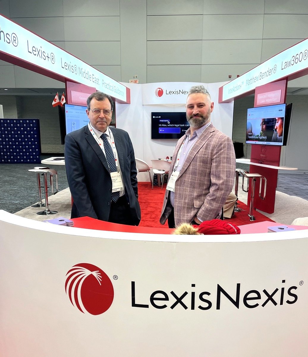 We’re excited to connect with you at the 𝟐𝟎𝟐𝟓 𝐈𝐧𝐭𝐞𝐫𝐧𝐚𝐭𝐢𝐨𝐧𝐚𝐥 𝐁𝐚𝐫 𝐀𝐬𝐬𝐨𝐜𝐢𝐚𝐭𝐢𝐨𝐧 annual conference in Toronto!
Visit the LexisNexis booth to discover cutting-edge legal research tools, print books and free swag!

#InternationalBarAssociation #2025