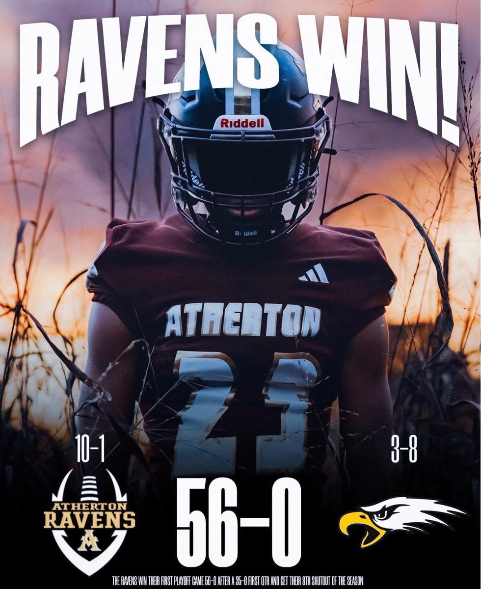 Let’s go‼️ We handled business last night now on to the next week vs J Town for round 2 ⏳ #RoadToKroger <a href="/AthertonFootbal/">Atherton Ravens Football Team</a> <a href="/CoachNinoDBE323/">Anthony White</a> <a href="/Aspirationsgym/">C.Vaughn@Aspirations</a> <a href="/BigBlueNationD1/">Dave-O</a> <a href="/kyhighs/">Jason Frakes</a> <a href="/jdemling/">Jody Demling</a> <a href="/vaughtsviews/">Vaughts' Views</a>