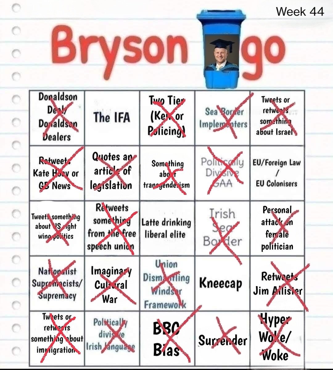 pwalshnow's tweet photo. @duponline @little_pengelly #ThanksJamie
#BrysonBingo https://t.co/QQGCeWuocg