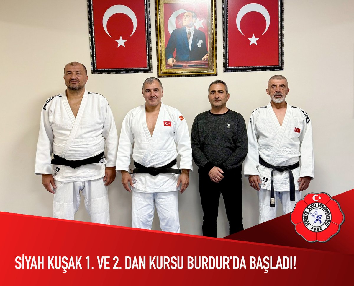 turkjudo's tweet image. Siyah Kuşak 1. ve 2. Dan Kursu Burdur’da Başladı!

Federasyonumuz tarafından 6–9 Kasım 2025 tarihleri arasında düzenlenen Siyah Kuşak 1. ve 2. Dan Kursu, 21 kursiyerin katılımıyla Burdur’da başladı.

Kurs; Federasyonumuz eğitmenlerinden Gökhan ÇELİK, Gökhan YÖRÜK ve Hakan ÇELİK…