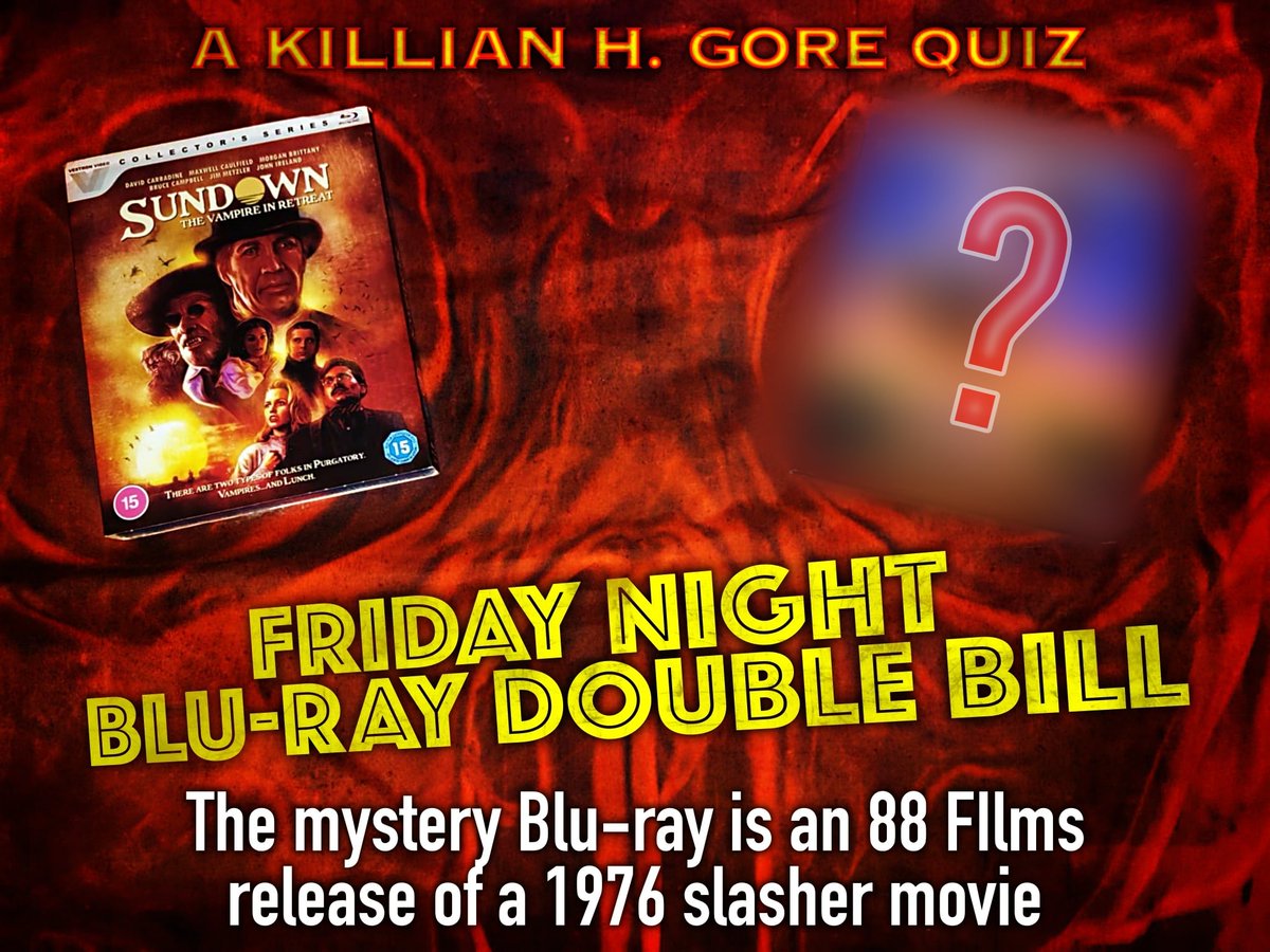 killianhgore's tweet image. It's Friday Night Blu-ray Double Bill time! This week it's, Sundown: The Vampire in Retreat from Vestron Video and... can you work out what the other title is?!

#fridaynightbluraydoublebill #SundownTheVampireInRetreat #vestronvideo #bluraycollection #88films