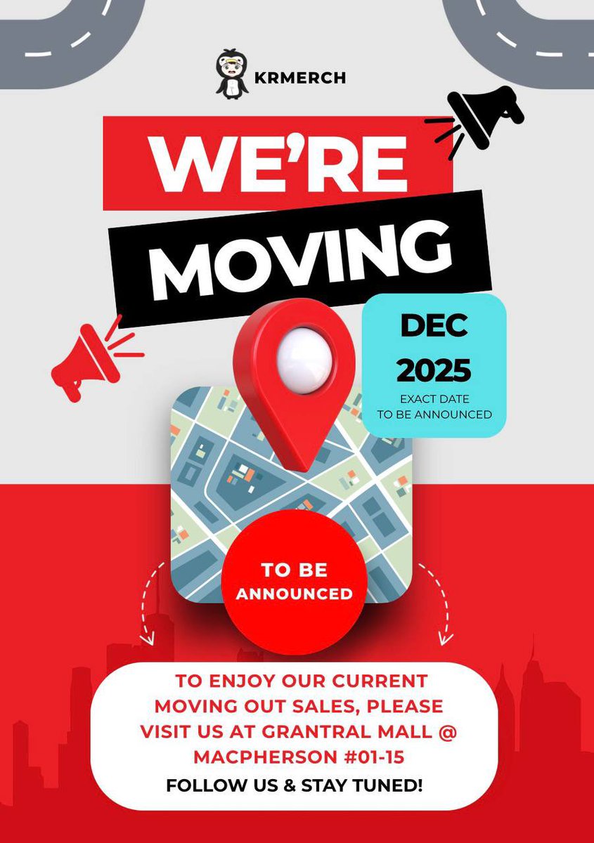 📢 BIG NEWS: KRMERCH IS MOVING! ✨

We’re beyond excited to share that KRMERCH will be relocating in DEC 2025! Till then, our retail store is operating as per usual

Follow us for the latest announcements, sneak peeks, and special promos — we’re just as excited as you are  ✨