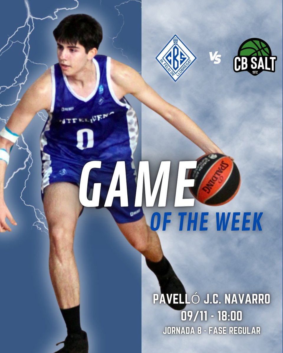 cbsantfeliuenc's tweet image. 🏀 GAME OF THE WEEK: SUPERCOPA MASCULINA

📅 Diumenge, 09 de novembre
⏰ 18:00h
📍 Pavelló Juan Carlos Navarro
🆚 CB Salt

💪 Molta força, equip! Us esperem al pavelló per animar i omplir les grades amb la vostra energia. Junts som més forts!

🔥 Força Santfe!

#OrgullCBS