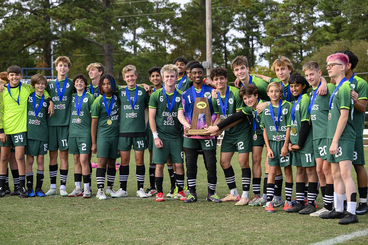 Congratulations to our 2025 Soccer State Champions. 
4A - Christ School
3A - Coastal Christian 
2A - Caldwell Academy
1A - Oakwood School
