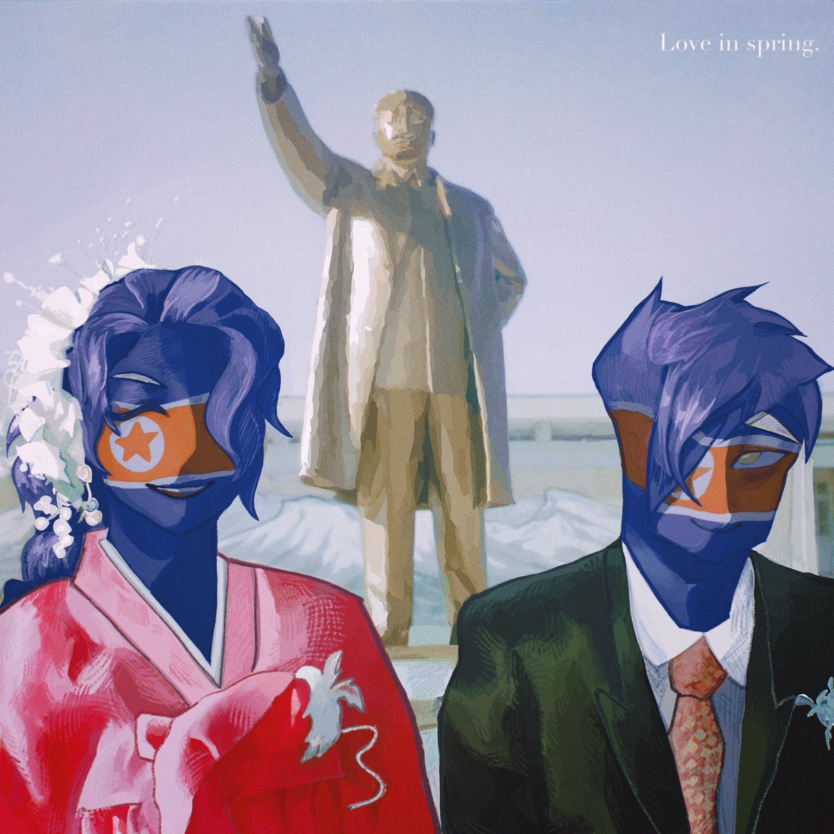 on47265272's tweet photo. 爱在春天 love in Spring
#CountryHumans #countryhumansnorthkorea 
#国拟
#ch朝鲜 https://t.co/VZJFrXDSvk