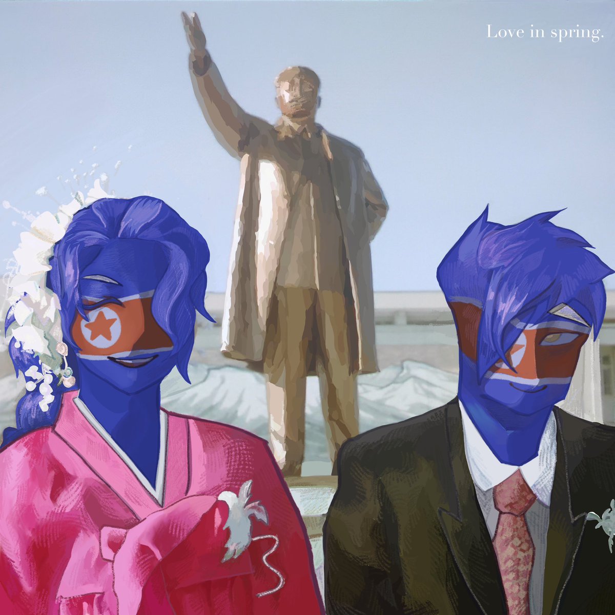 on47265272's tweet photo. 爱在春天 love in Spring
#CountryHumans #countryhumansnorthkorea 
#国拟
#ch朝鲜 https://t.co/VZJFrXDSvk