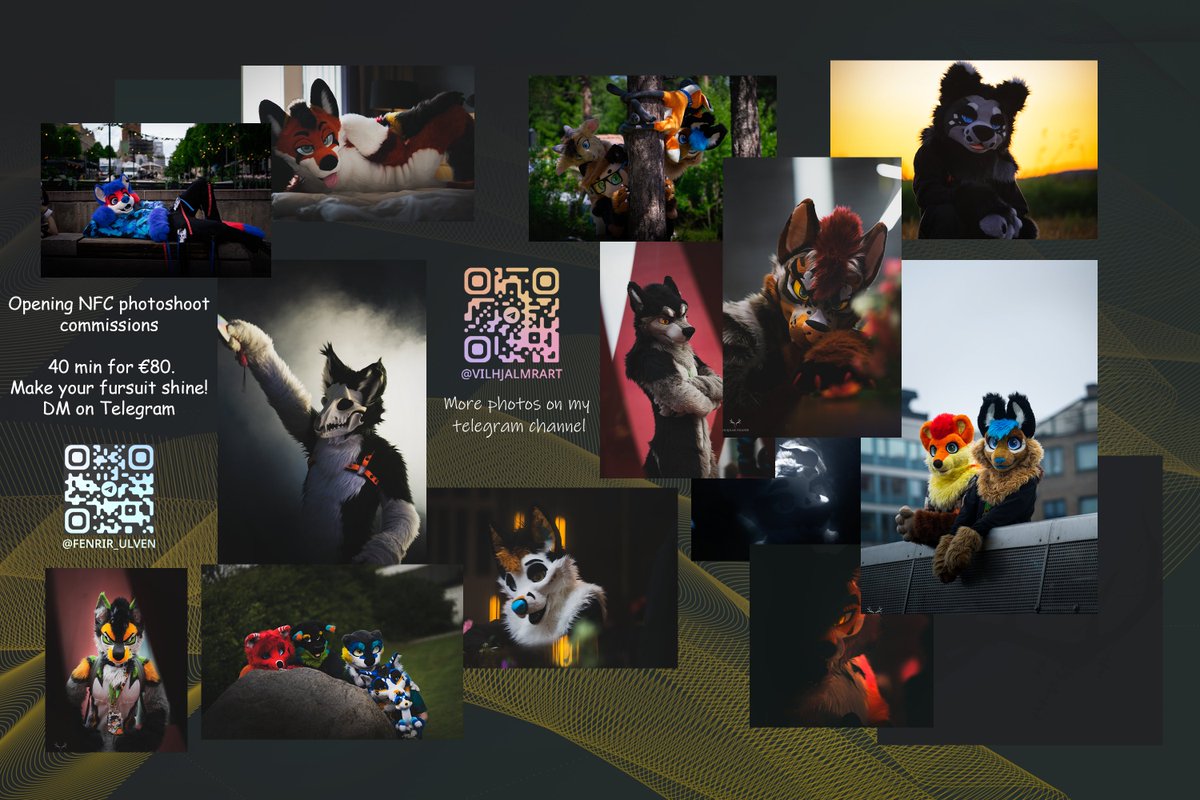 VilhjalmrVolund's tweet image. Opening NFC fursuit photoshoot commissions!  40min for €80

DM me on Telegram if interested
let’s shoot something unforgettable!

Fenrir_ulven on telegram

#NFC2026 #nordicfuzzcon
#fursuit