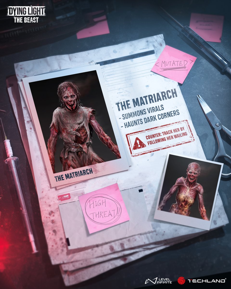 LevelInfinite's tweet image. 📖 #TheInfiniteArchives: Chimera Case Files

The Matriarch is one of The Baron’s most grotesque creations. With her piercing screeches, she summons virals and strikes from a distance. 

⚠️Use sound cues to track her location, stay mobile, and clear her summons to create an…