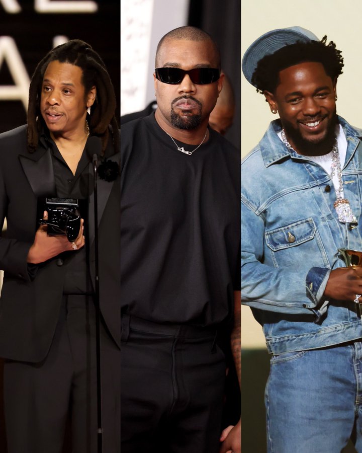 XXL's tweet image. Rappers with the most #GRAMMYs nominations all-time.

🏆 Jay-Z - 89
🏆 Ye - 76
🏆 Kendrick Lamar - 66

Jay-Z and Ye are tied with 24 Grammy wins each, while Kendrick has 22. Kendrick could tie or surpass Jay-Z and Ye for the rapper with the most Grammy wins if he takes home two…