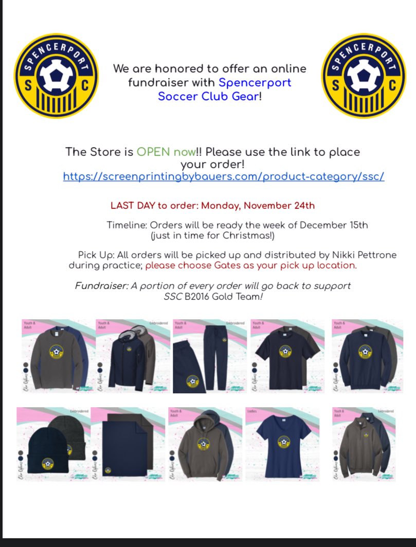 Support B2016 Gold! 
Store closes 11/24! 

screenprintingbybauers.com/product-catego…