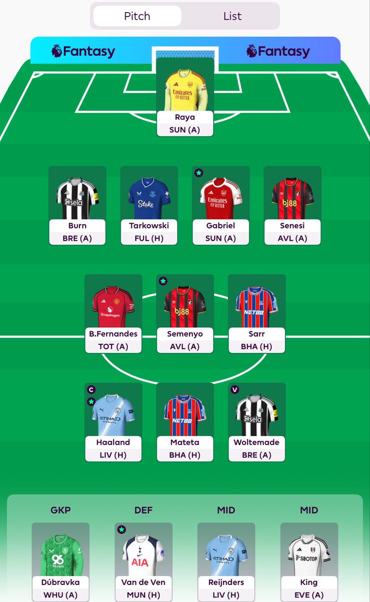Vibes FC 🕺 

Feels good so I’m going with it.

My rank says otherwise! 

What do you all think? I’m just winging it at this point 😬

#FPL #FPLCommunity