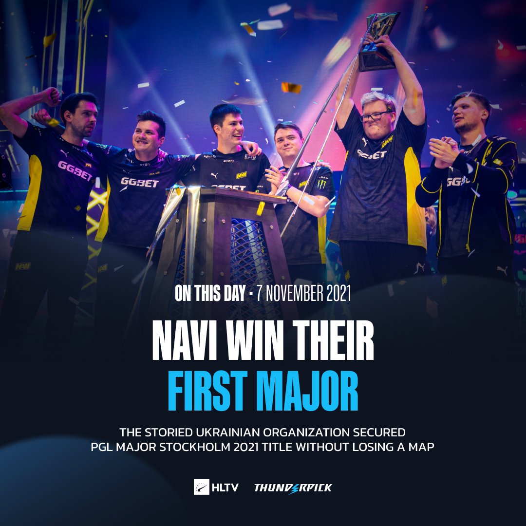 HLTVorg's tweet image. 🔙⏳ Exactly four years ago, @natusvincere lifted their first Major trophy while CS:GO&apos;s greatest s1mple grabbed his first and only Major MVP

&quot;Born to Win&quot; really lived up to their name by not dropping a single map during their campaign in Stockholm
