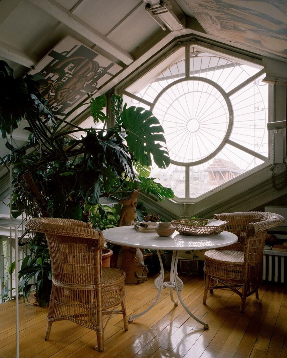 A beautiful contemplative space at the home of architect Vittorio Garatti in Milan