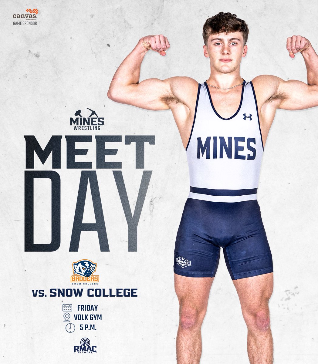mineswrestling's tweet photo. 𝗠𝗘𝗘𝗧 𝗗𝗔𝗬!

Join us for our season opener tonight!

Mines 🆚 Snow
🕕 5 p.m.
📍 Volk Gym
📊 https://t.co/VNQUcHwFun
📺 https://t.co/cecoKKOym4 (PPV)

#HelluvaEngineer⚒️ https://t.co/q5DYlkwUjS
