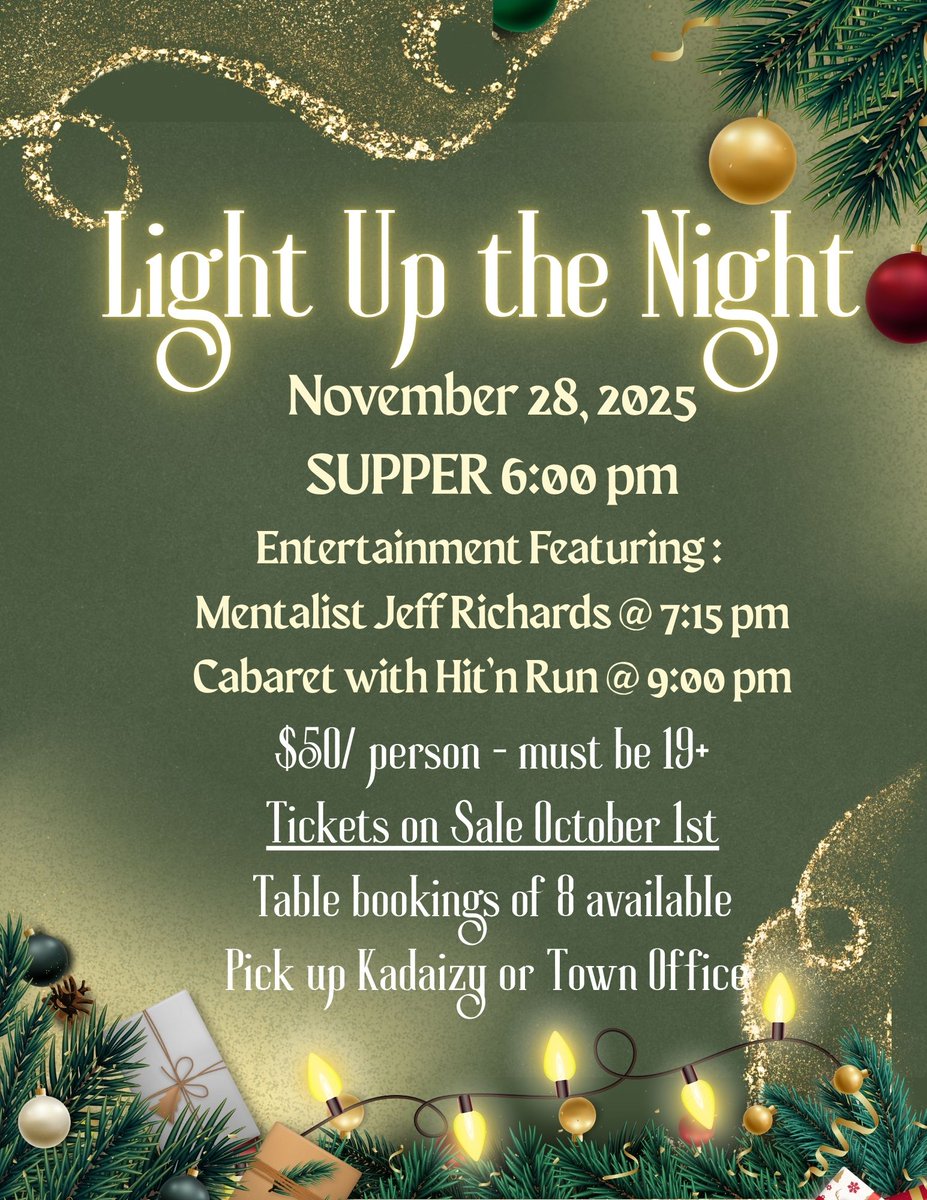 langenburgsk's tweet photo. Only 20 tickets left!!  Get them at Kadaizy!  Going to be a fun filled night! https://t.co/jq9EmTOl34