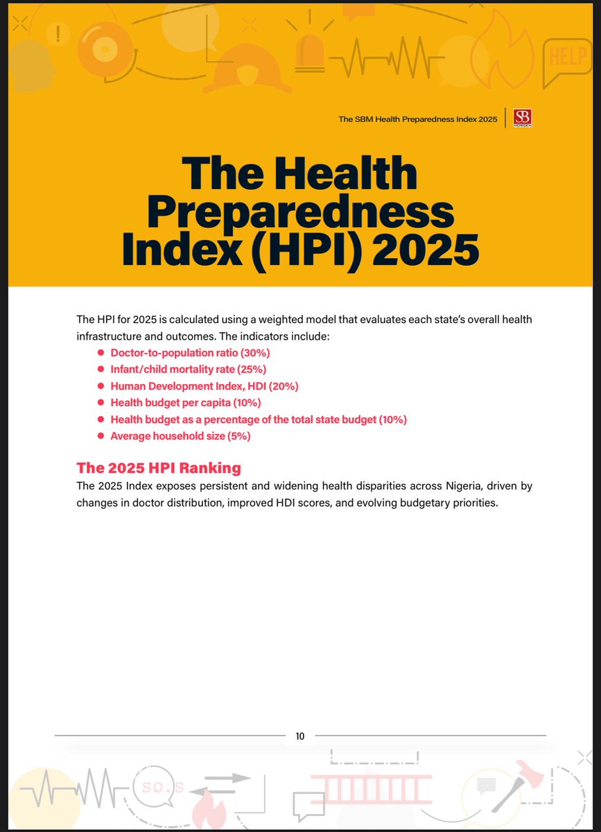 Yesterday, <a href="/sbmintelligence/">SBM Intelligence</a> released its annual Health Preparedness Index (HPI) Report 2025, and I’m glad to have been part of the process.

The data shows 🇳🇬’s health system is dangerously unprepared for the next crisis, with no state even 30% ready.

sbmintelligence.substack.com/p/the-2025-sbm…