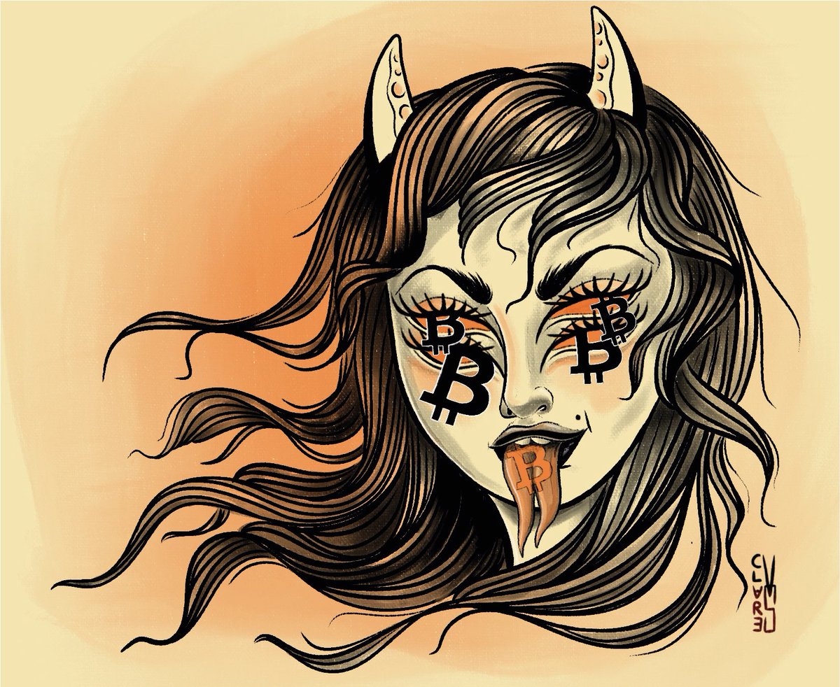 ClareVon666's tweet image. Bullish Behavior
————————
The divine mania of the bullish mind. Volatile dreams of endless gains.  
Now live on Gamma🧡

🟧Only 5 editions
🟧40,000 sats each.  

👉 link below
#BitcoinArt #Ordinals