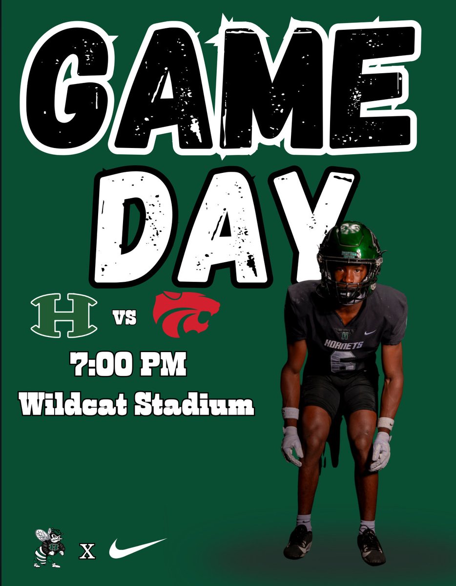 🚨GameDay
🆚Splendora
📍Wildcat Stadium
⏰7:00 PM
#StingEm #EverythingMatters
<a href="/CoachMoebes/">Todd Moebes</a> <a href="/HISDHornets/">HUNTSVILLE ISD</a>