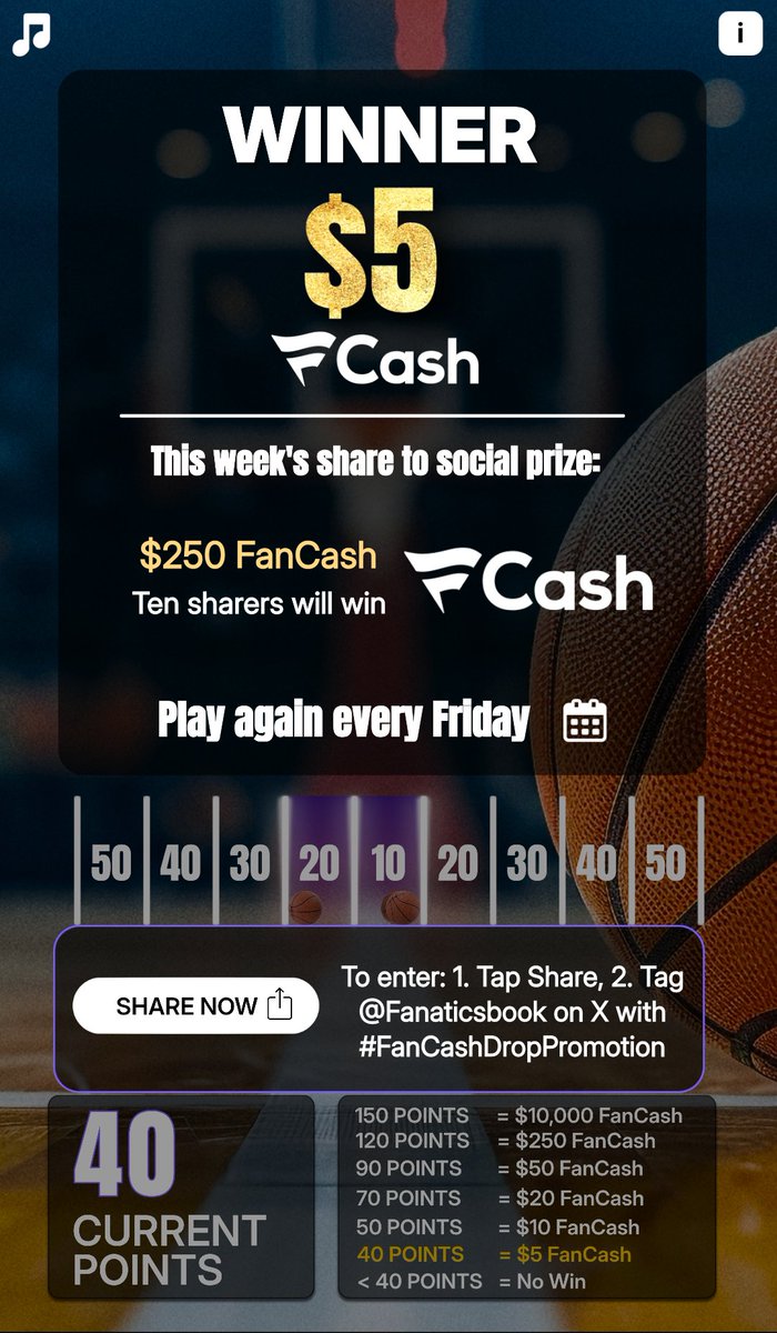 Play the #FanCashDropPromotion today
fanatics.onelink.me/5kut/p6fykbjo