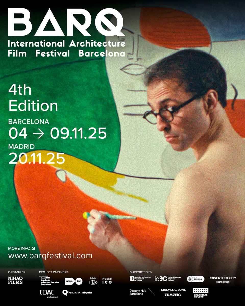 Esta semana ha comenzado en Barcelona una nueva edición de #BARQFestival25.

⇨ Desde #FundaciónICO nos sumamos a su programación, que el 20 de noviembre llegará al auditorio de <a href="/FundacionArquia/">Fundación Arquia</a> en Madrid: barqfestival.com/festival-esp