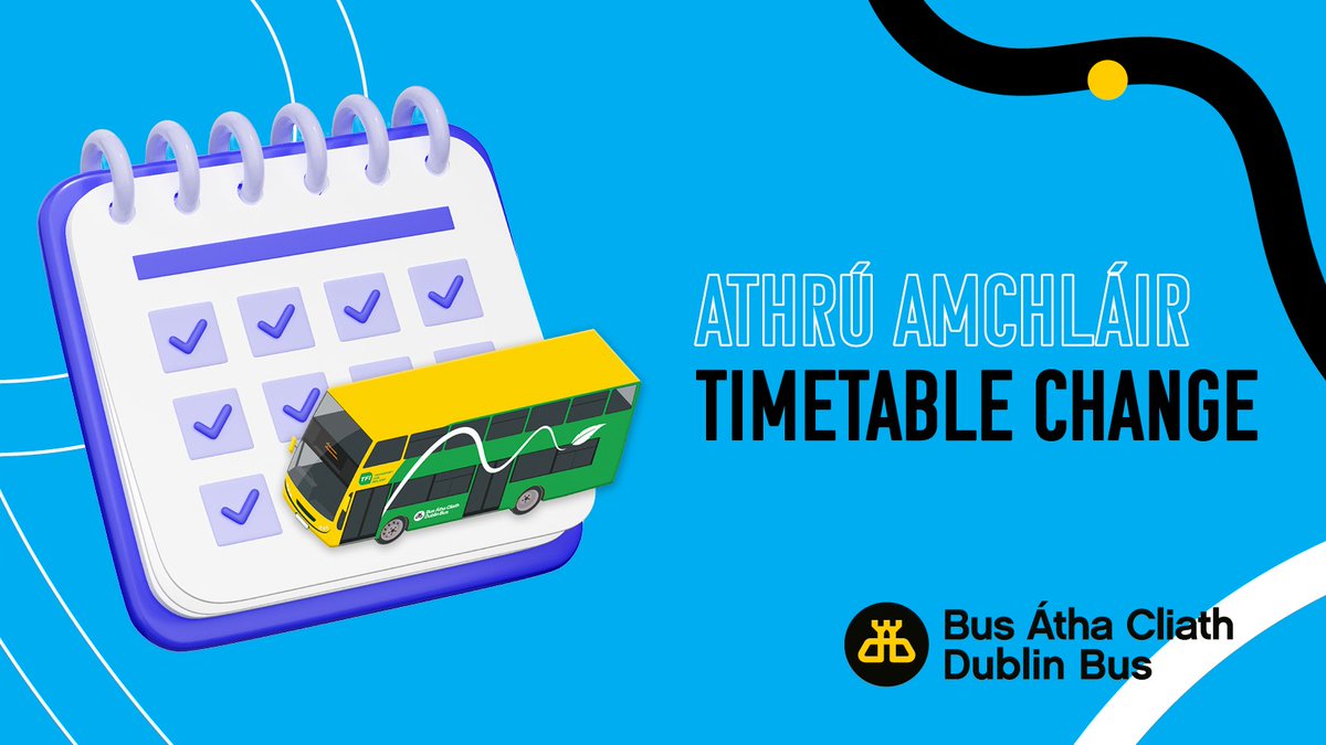 dublinbusnews's tweet photo. #DBSvcUpdate Revised Times on Route #DB13 from Sunday 30 November 2025 https://t.co/saJBymmIEx
Amchlár Athbhreithnithe ar Bhealach 13 ó Dé Domhnaigh 30 Samhain 2025. @TFIupdates https://t.co/M67E3WTbpm
